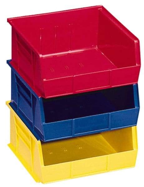 Akro-Mils - 60 Lb. Load Capacity, 10-7/8" Deep, Yellow Polymer Hopper Stacking Bin - 5" High x 16-1/2" Wide x 10-7/8" Long - Makers Industrial Supply