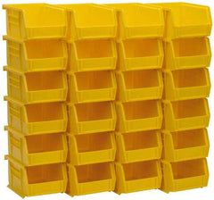 Akro-Mils - 10 Lb. Load Capacity, 5-3/8" Deep, Yellow Polymer Hopper Stacking Bin - 3" High x 4-1/8" Wide x 5-3/8" Long - Makers Industrial Supply