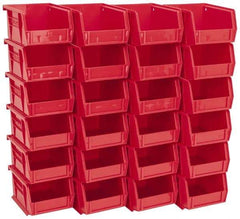 Akro-Mils - 10 Lb. Load Capacity, 5-3/8" Deep, Red Polymer Hopper Stacking Bin - 3" High x 4-1/8" Wide x 5-3/8" Long - Makers Industrial Supply