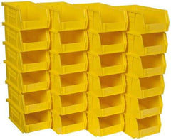 Akro-Mils - 10 Lb. Load Capacity, 7-3/8" Deep, Yellow Polymer Hopper Stacking Bin - 3" High x 4-1/8" Wide x 7-3/8" Long - Makers Industrial Supply