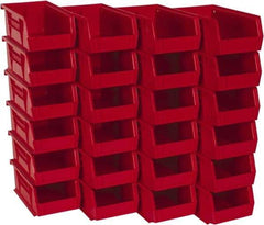 Akro-Mils - 10 Lb. Load Capacity, 7-3/8" Deep, Red Polymer Hopper Stacking Bin - 3" High x 4-1/8" Wide x 7-3/8" Long - Makers Industrial Supply