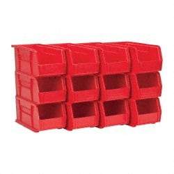 Akro-Mils - 30 Lb. Load Capacity, 10-7/8" Deep, Red Polymer Hopper Stacking Bin - 5" High x 5-1/2" Wide x 10-7/8" Long - Makers Industrial Supply