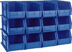 Akro-Mils - 30 Lb. Load Capacity, 10-7/8" Deep, Blue Polymer Hopper Stacking Bin - 5" High x 5-1/2" Wide x 10-7/8" Long - Makers Industrial Supply