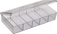 Flambeau - 6-5/8" Wide x 1" High x 3-1/4" Deep, Small Parts Box - Polystyrene Frame, 5 Compartments, 1" High Bin - Makers Industrial Supply