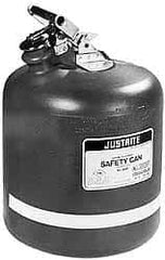 Justrite - 5 Gal Polyethylene Type I Safety Can - 16" High x 12-3/4" Diam, Red - Makers Industrial Supply