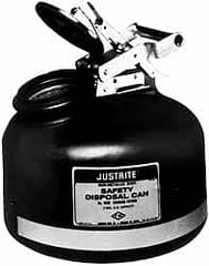 Justrite - Safety Disposal Cans Capacity (Gal.): 5.00 Material: Polyethylene - Makers Industrial Supply