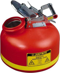 Justrite - Safety Disposal Cans Capacity (Gal.): 2.00 Material: Polyethylene - Makers Industrial Supply