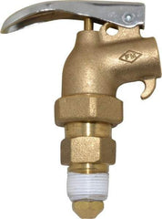 Justrite - 3/4" NPT Brass Adjustable Drum Faucet - FM Approved, Internal Arrester, Self Closing - Makers Industrial Supply