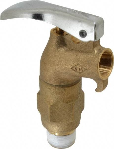 Justrite - 3/4" NPT Brass Rigid Drum Faucet - FM Approved, No Arrester, Self Closing - Makers Industrial Supply