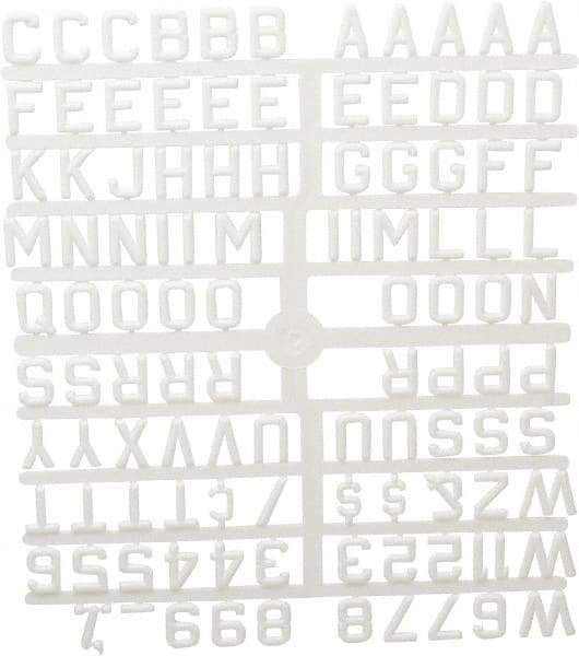 Ghent - Plastic Letter Kits Type: Reusable Letters Display Size: 3/4 (Inch) - Makers Industrial Supply