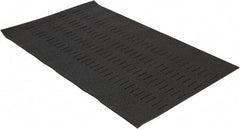 Wearwell - 5' Long x 3' Wide, Dry/Wet Environment, Anti-Fatigue Matting - Black, Vinyl Base, Beveled on 4 Sides - Makers Industrial Supply