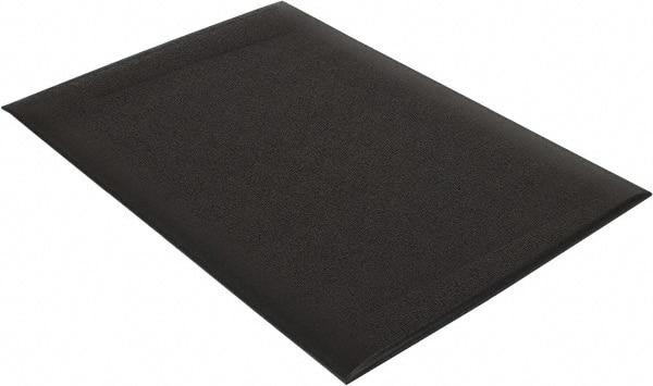 Wearwell - 3' Long x 2' Wide, Dry Environment, Anti-Fatigue Matting - Black, Vinyl with Vinyl Sponge Base, Rounded on 4 Sides - Makers Industrial Supply