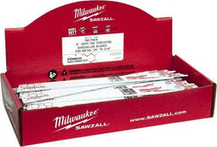 Milwaukee Tool - 9" Long x 1" Thick, Bi-Metal Reciprocating Saw Blade - Straight Profile, 10 TPI, Toothed Edge, Universal Shank - Makers Industrial Supply