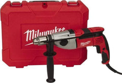 Milwaukee Tool - 120 Volt 1/2" Keyed Chuck Electric Hammer Drill - 0 to 24,000 & 0 to 56,000 BPM, 0 to 1,500 & 0 to 3,500 RPM - Makers Industrial Supply