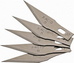 X-ACTO - 5 Piece Steel Hobby Blade - 1-19/32" OAL - Makers Industrial Supply