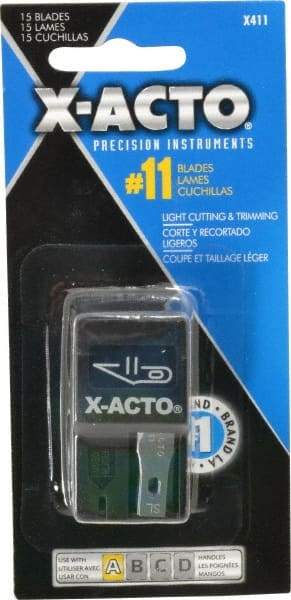 X-ACTO - 15 Piece Steel Hobby Blade - 1-19/32" OAL - Makers Industrial Supply