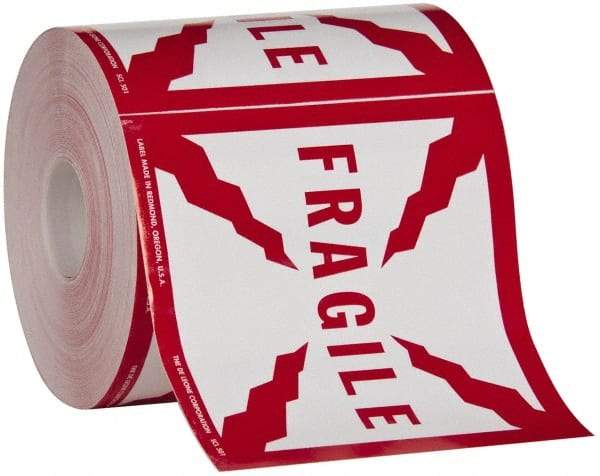 Made in USA - Fragile Shipping Label - 4" High x 4" Wide - Makers Industrial Supply