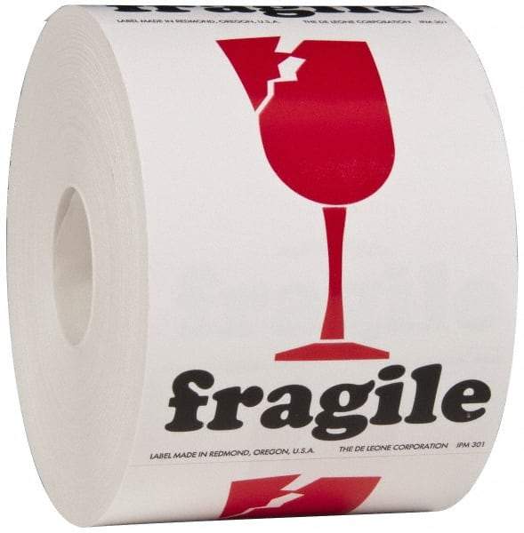 Made in USA - Fragile Shipping Label - 3" High x 4" Wide - Makers Industrial Supply