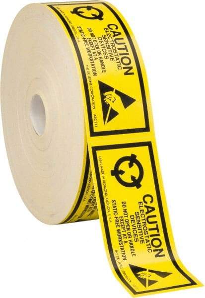 Made in USA - Caution Electrostatic Sensitive Devices Shipping Label - 5" High x 2" Wide - Makers Industrial Supply