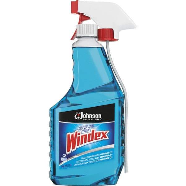 Windex - 32 oz Spray Bottle Ammonia Glass Cleaner - Use on Chrome, Hard Surfaces, Plexiglass, Stainless Steel - Makers Industrial Supply