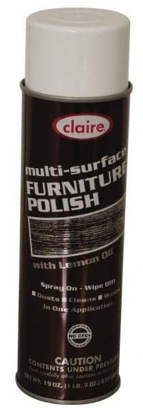 Made in USA - 20 Fluid Ounce Furniture Polish - Lemon Scent, Aerosol - Makers Industrial Supply