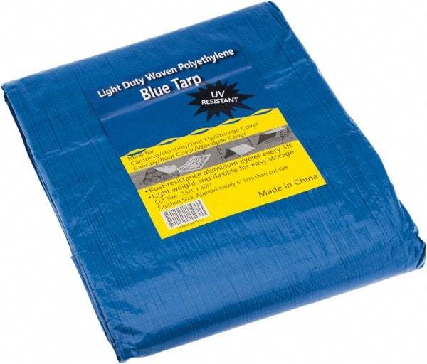 Value Collection - 30' Long x 15' Wide Polyethylene Tarp & Dust Cover - Blue - Makers Industrial Supply