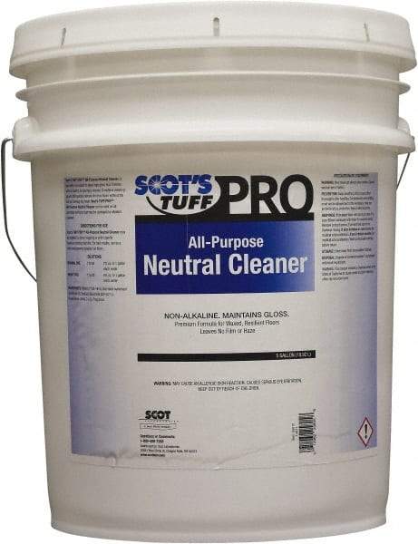 Scot's Tuff - 5 Gal Pail Cleaner - Use on Marble Terrazzo, Painted Surfaces, Tile, Varnished Wood - Makers Industrial Supply