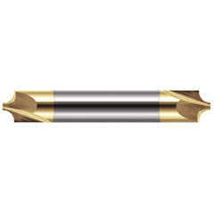 Harvey Tool - 0.018" Radius, 1/8" Diam, 2 Flute Solid Carbide Corner Rounding End Mill - Exact Industrial Supply