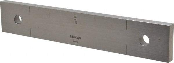 Mitutoyo - 8" Rectangular Steel Gage Block - Accuracy Grade AS-1, Includes Certificate of Inspection - Makers Industrial Supply