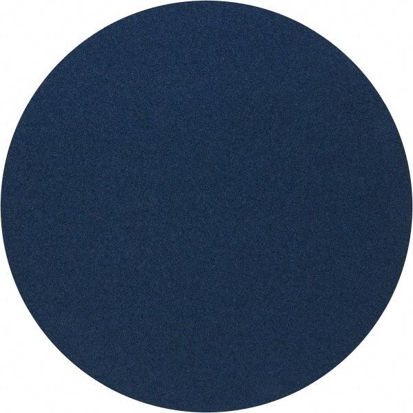 Norton - 20" Diam, 60 Grit Zirconia Alumina Adhesive PSA Disc - Coarse Grade, Blue, Y Weighted Backing, Flexible - Makers Industrial Supply