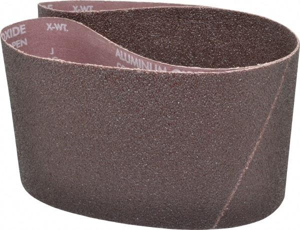 Norton - 6" Wide x 48" OAL, 36 Grit, Aluminum Oxide Abrasive Belt - Aluminum Oxide, Very Coarse, Coated, X Weighted Cloth Backing, Series R255 - Makers Industrial Supply