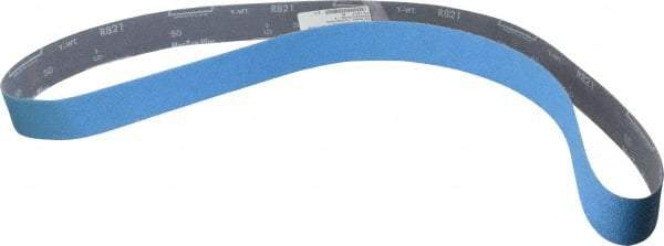 Norton - 2" Wide x 72" OAL, 50 Grit, Zirconia Alumina Abrasive Belt - Zirconia Alumina, Coarse, Coated, Y Weighted Cloth Backing, Dry, Series R821 - Makers Industrial Supply