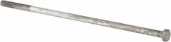 Value Collection - 1-8 Thread, 28" Length Under Head, Steel Hex Head Bolt - Hot Dipped Galvanized Coated, UNC Thread, ASTM A307, Grade 2 - Makers Industrial Supply