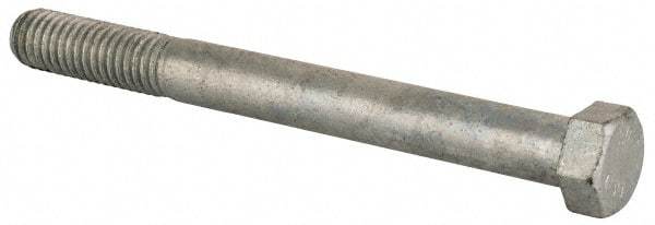 Value Collection - 7/16-14 Thread, 4-1/2" Length Under Head, Steel Hex Head Bolt - Hot Dipped Galvanized Coated, UNC Thread, ASTM A307, Grade 2 - Makers Industrial Supply