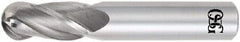 OSG - 10mm Diam, 25mm LOC, 4 Flute Solid Carbide Ball End Mill - Uncoated, Single End, 70mm OAL, 70mm Shank Diam, Spiral Flute - Makers Industrial Supply