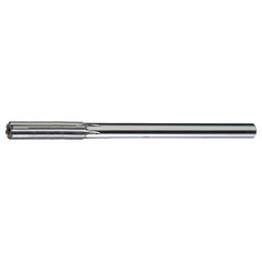 1/4-E STR / RHC HSS+TCT Carbide-Tipped Straight Shank Straight Flute Reamer - Bright - Exact Industrial Supply