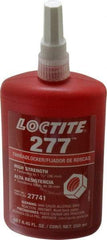 Loctite - 250 mL Bottle, Red, High Strength Liquid Threadlocker - Series 277, 24 hr Full Cure Time, Hand Tool, Heat Removal - Makers Industrial Supply