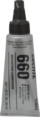 Loctite - 50 mL Tube, Silver, High Strength Paste Retaining Compound - Series 660, 24 hr Full Cure Time, Heat Removal - Makers Industrial Supply