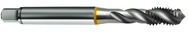 M2x0.40 6H 3-Flute Cobalt Yellow Ring Semi-Bottoming 40 degree Spiral Flute Tap-Bright - Makers Industrial Supply