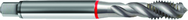 M8x1.25 6H 3-Flute Cobalt Red Ring Semi-Bottoming 40 degree Spiral Flute Tap-Bright - Makers Industrial Supply