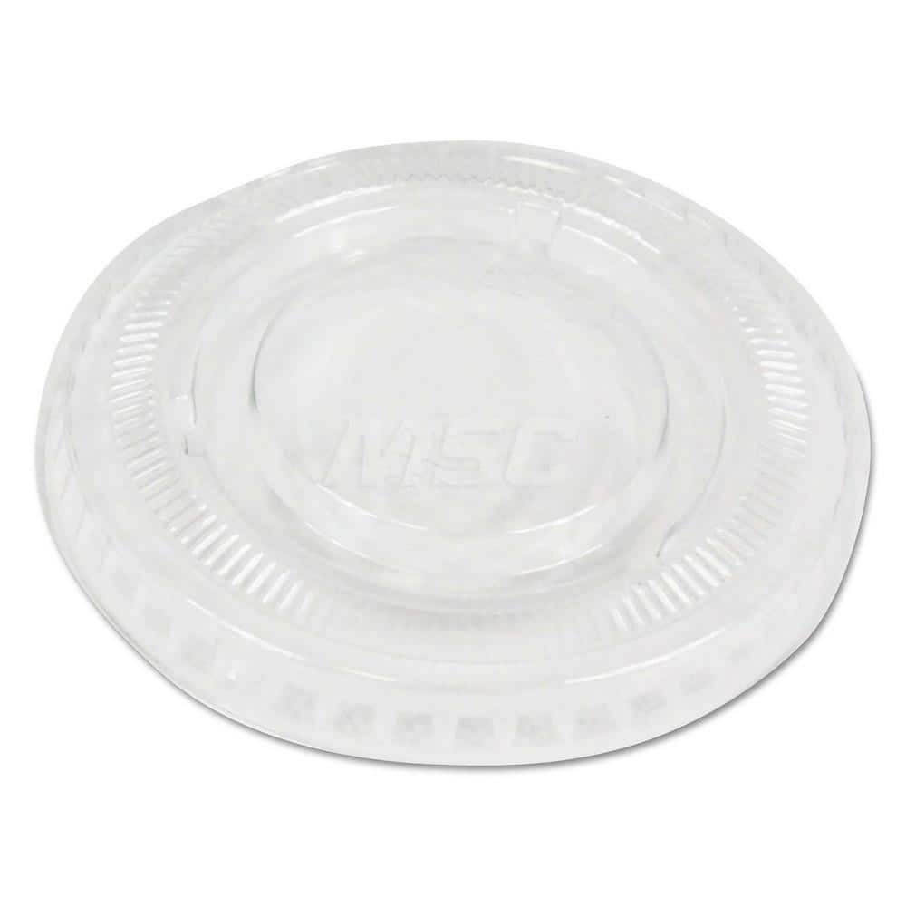 Cup Lid: Flat, PET, Clear