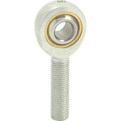 Tritan - 3/4" ID, 3-3/4" Max OD, 11,550 Lb Max Static Cap, Male Spherical Rod End - 3/4-16 RH, 7/8" Shank Diam, 1-3/4" Shank Length, Zinc Plated Carbon Steel with Sintered Oil Impregnated Bronze Raceway - Makers Industrial Supply