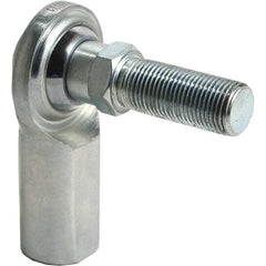 Tritan - 3/4" ID, 14,250 Lb Max Static Cap, Female Spherical Rod End - 3/4-16 UNF RH, 7/8" Shank Diam, 1-9/16" Shank Length, Zinc Plated Carbon Steel with Low Carbon Steel Raceway - Makers Industrial Supply