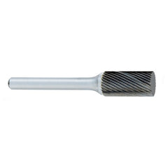 ‎SA-3 -9mm × 19mm LOC × 6mm Shank × 50mm OAL Cylindrical Carbide Medium Right Hand Spiral Burr - Makers Industrial Supply