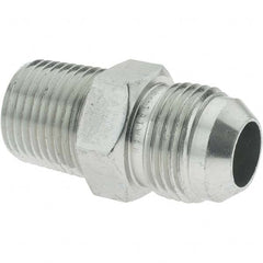 Parker - 5/8" Tube OD x 1/2-14 Male NPT 37° Steel Flared Tube Straight Thread Connector - Makers Industrial Supply