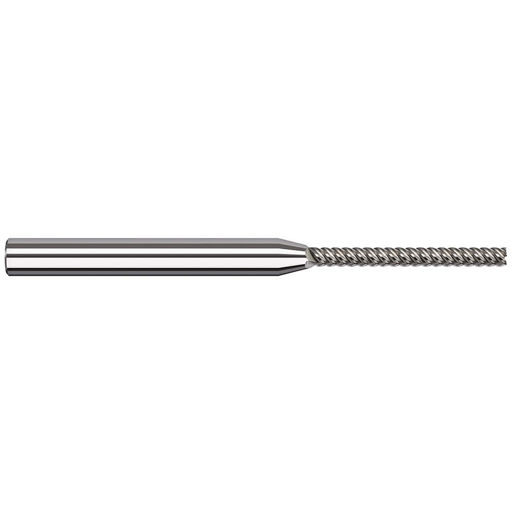 Square End Mill: 3/16'' Dia, 1-7/8'' LOC, 3/16'' Shank Dia, 4'' OAL, 5 Flutes, Solid Carbide Single End, Uncoated, 50 ° Variable Helix, RH Cut, RH Flute