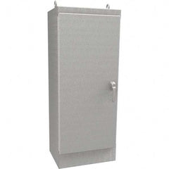 Wiegmann - Hinged & Screw Cover Enclosures; Enclosure Type: Standard Enclosure ; Cover Type: Hinged ; Enclosure Material: Stainless Steel ; NEMA Rating: 4X ; Overall Width (Decimal Inch): 24.1300 ; Overall Height (Decimal Inch): 90.1300 - Exact Industrial Supply