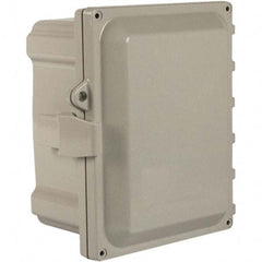 Wiegmann - NEMA 4X Polycarbonate Standard Enclosure with Continuous Hinge Cover - Exact Industrial Supply