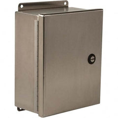 Wiegmann - NEMA 4 Stainless Steel Standard Enclosure with Continuous Hinge Cover - Makers Industrial Supply