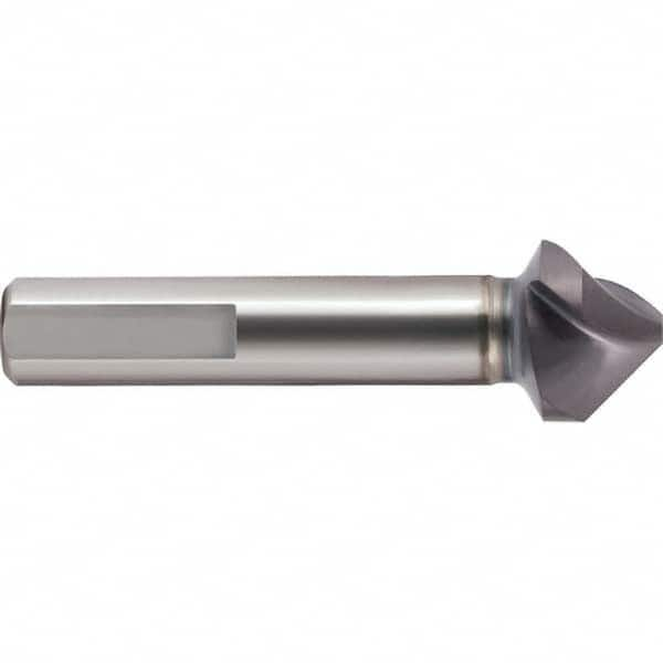 Guhring - 12.4mm Head Diam, 8mm Shank Diam, 3-Flute 90° Cobalt Countersink - Makers Industrial Supply